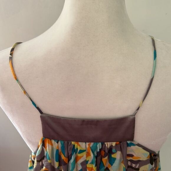 French Connection floral orange gray tank top Size 8 - Picture 4 of 9